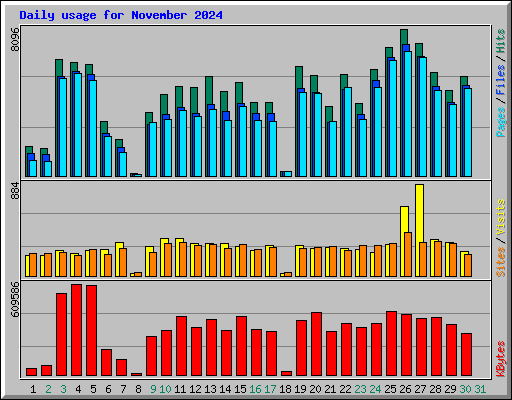 Daily usage for November 2024