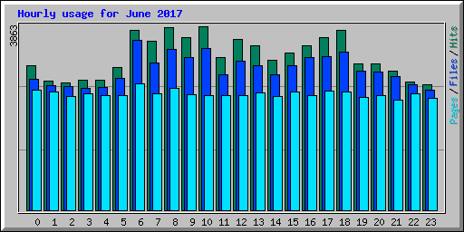 Hourly usage for June 2017