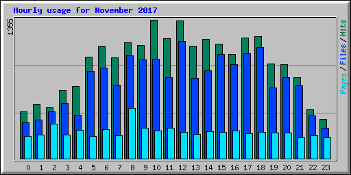 Hourly usage for November 2017