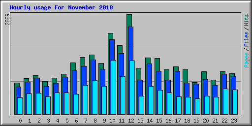 Hourly usage for November 2018