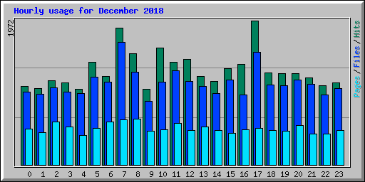 Hourly usage for December 2018