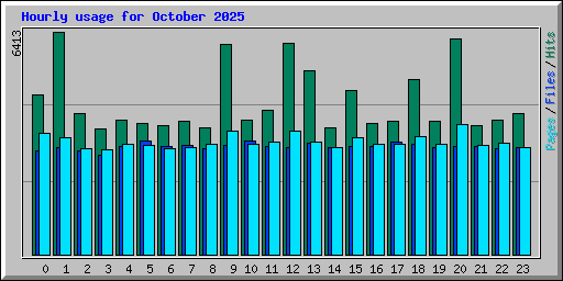 Hourly usage for October 2025