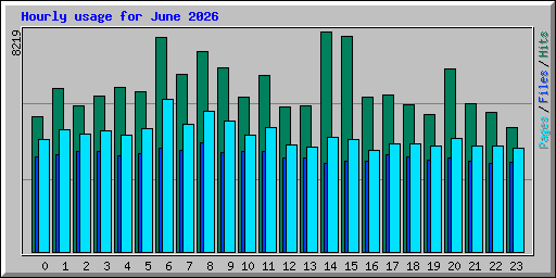 Hourly usage for June 2026